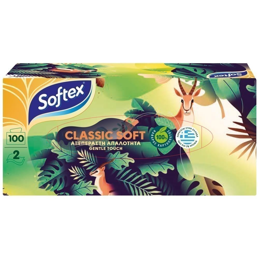 Softex Χαρτομάντηλα Επιτραπέζια 2φύλλων 100τεμ 0,126kg