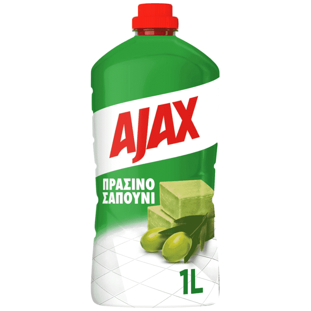 Ajax Υγρό Καθαριστικό Πράσινο Σαπούνι Για Μάρμαρα & Πλακάκια 1lt