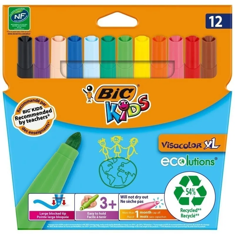 BIC Kids Visacolor Μαρκακαδόροι 12τεμ