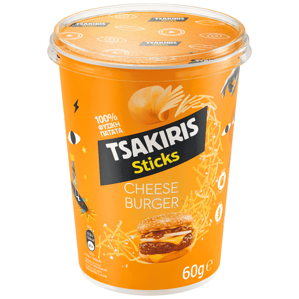 Tsakiris Sticks Cups Cheeseburger 60gr