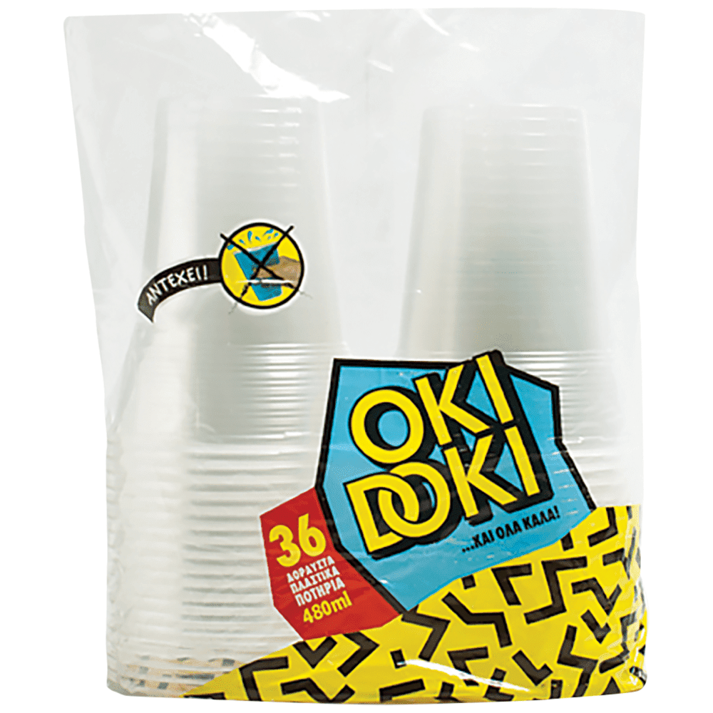 Oki Doki Ποτήρι Πλαστικό 36x480ml