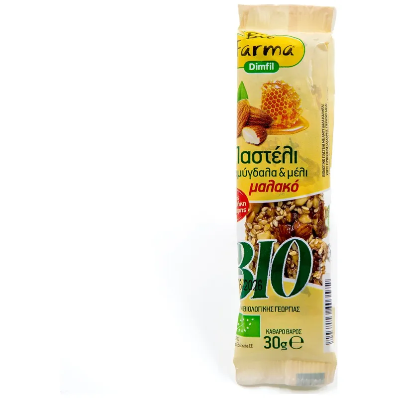 Biofarma Παστέλι Με Μέλι & Αμύγδαλο Bio 30gr
