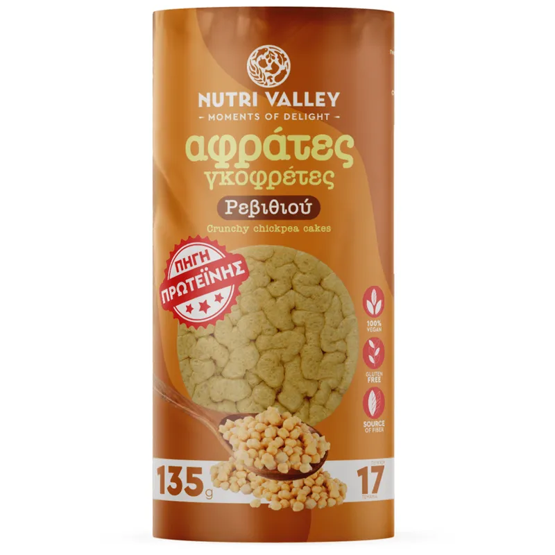 Nutri Valley Γκοφρέτες Ρεβιθιού Χωρίς Γλουτένη 135gr