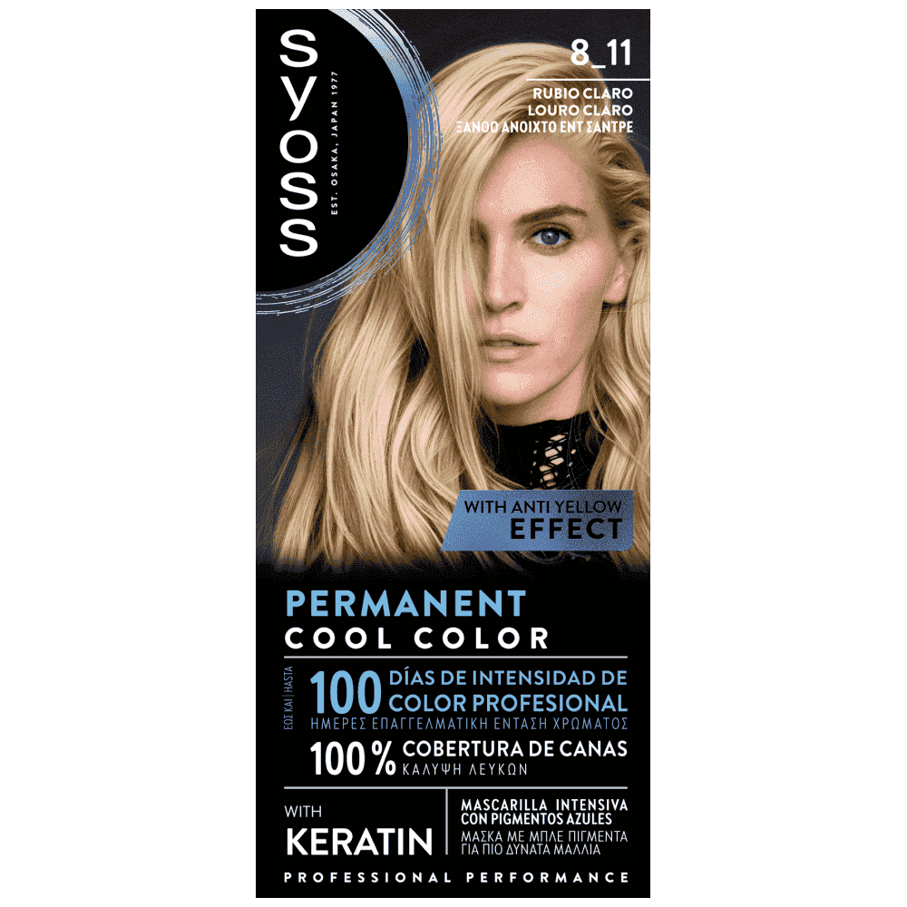 Syoss Color No 8-11 Βαφή Μαλλιών Ξανθό Ανοιχτό 'Εντονο Σαντρέ 50ml