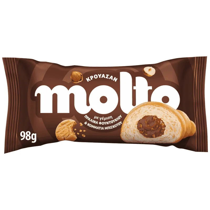 Μolto Κρουασάν Hazelnut Cream & Cookies 98g