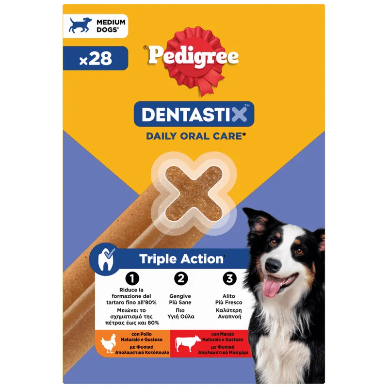 Pedigree Dentax Μπισκότα Medium 4x180gr