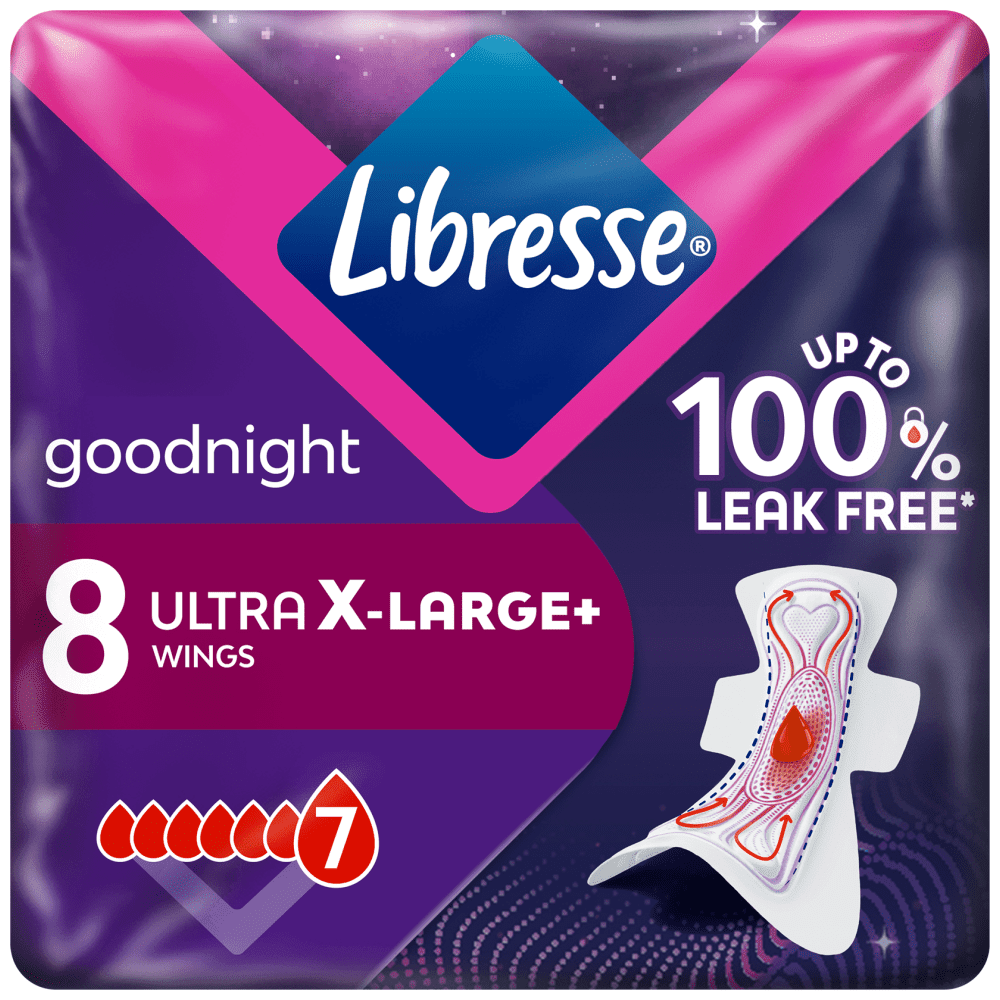 Libresse Σερβιέτες Ultra X-Large Goodnight 8τεμ.
