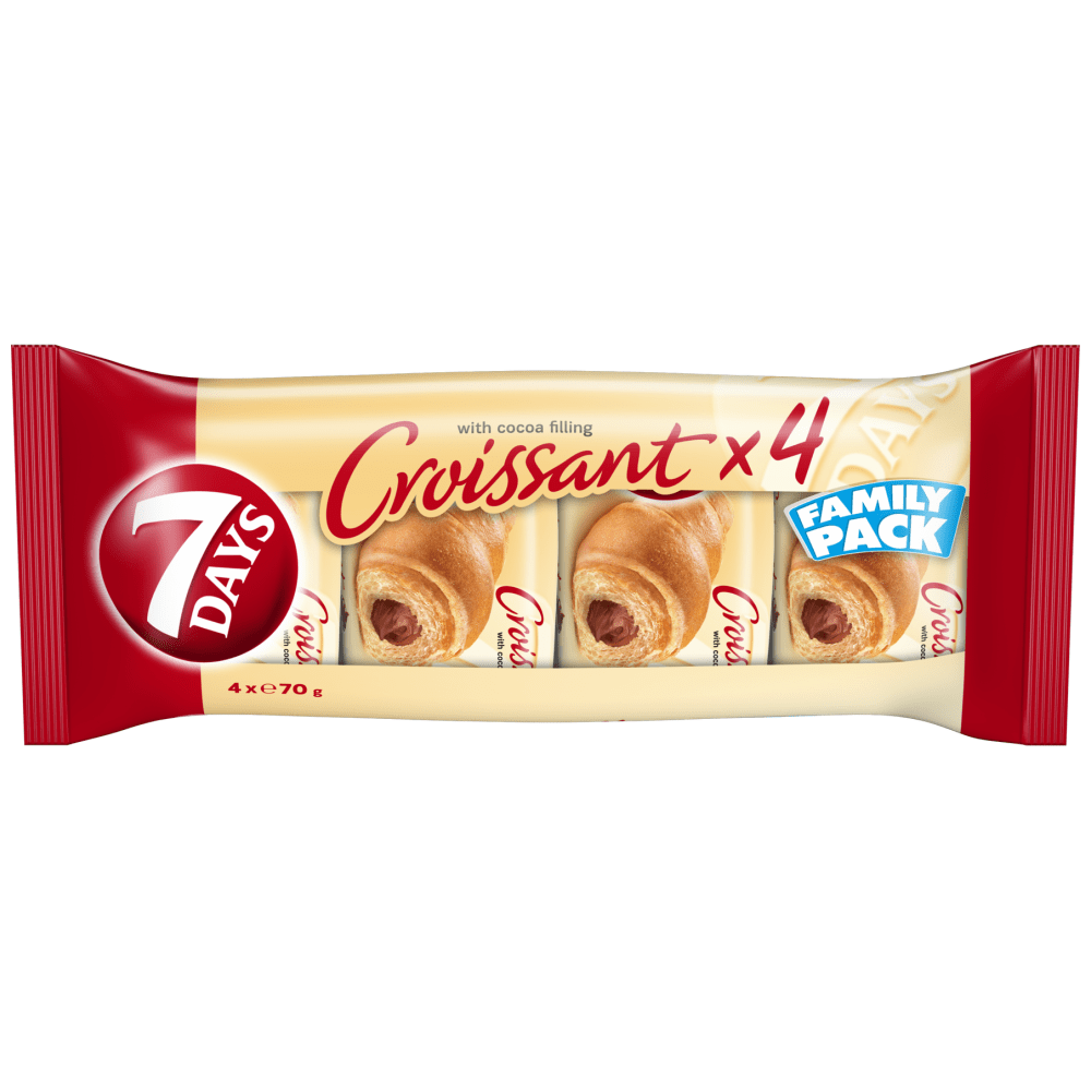 7 Days Κρουασάν Κακάο 70gr 4τεμ Οικογενειακή Συσκευασία
