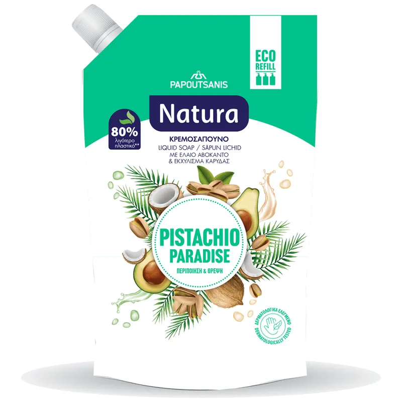Natura Pistachio Κρεμοσάπουνο Ανταλλακτικό Σακουλάκι 750ml