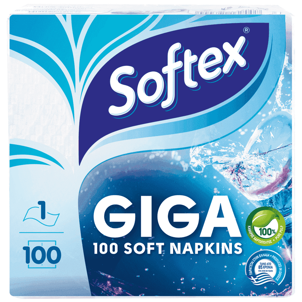 Softex Giga Χαρτοπετσέτες 100 Φύλλα 0,153kg