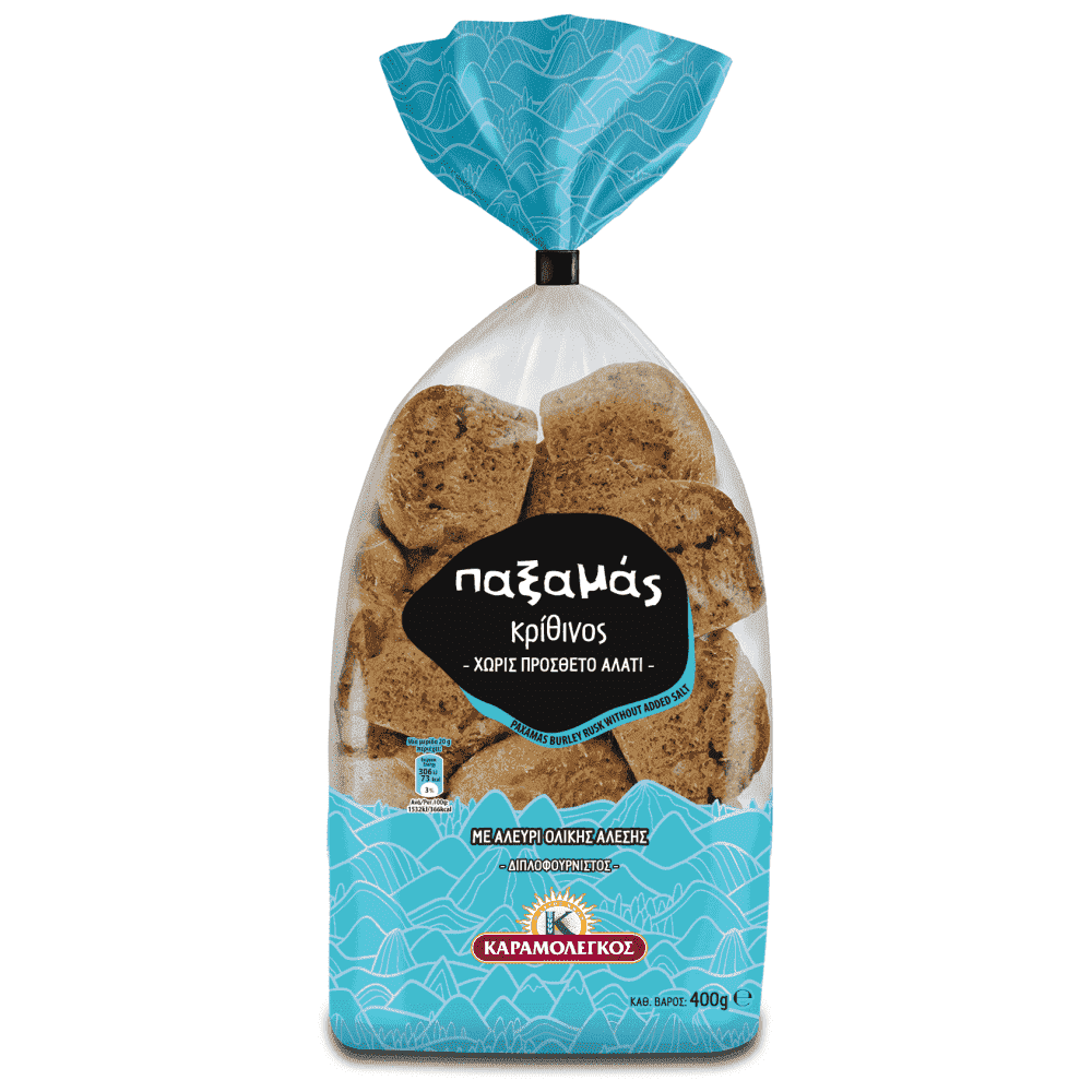 Παξαμάς Κρίθινος Χωρίς Πρόσθετο Αλάτι 400gr