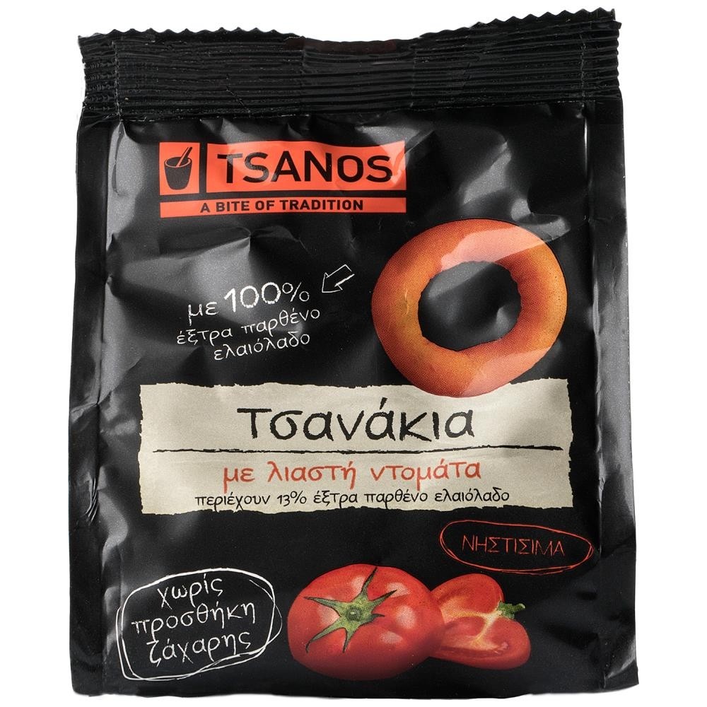 Tsanos Τσανάκια Σνακς Λιαστή Ντομάτα 60gr