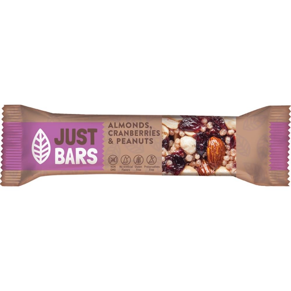 Just Bars Παστέλι Αμύγδαλο Κράνμπερι Φιστίκι 40gr