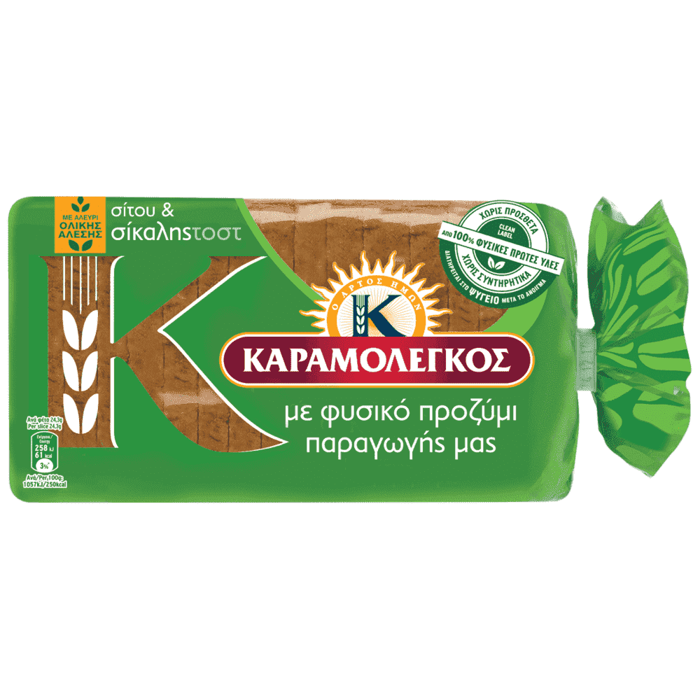 Καραμολέγκος Ψωμί Τοστ Σίκαλης 340gr