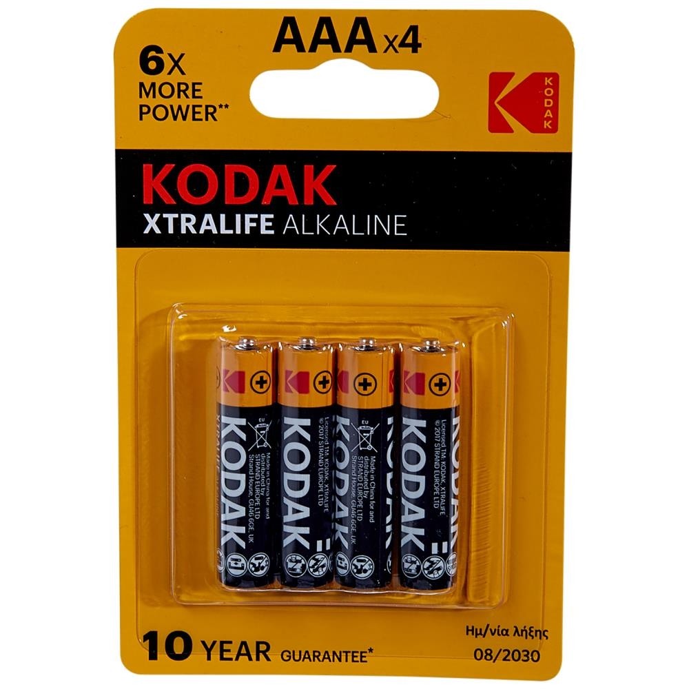 Kodak Xtralife Μπαταρία Αλκαλική ΑΑΑ 4 τεμ