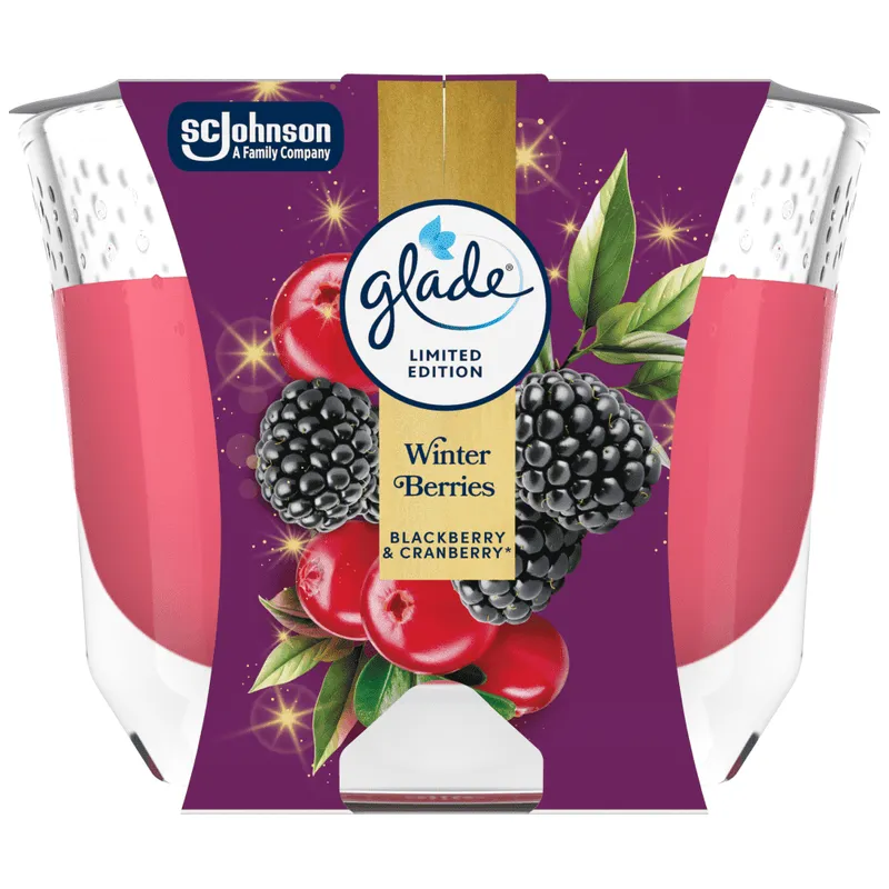 Glade Large Candle Winter Berries 204gr