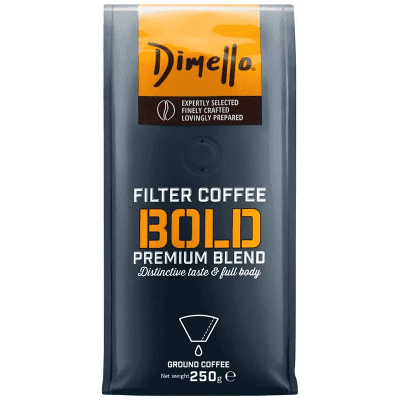 Dimello Καφές Φίλτρου Bold Αλεσμένος 250gr