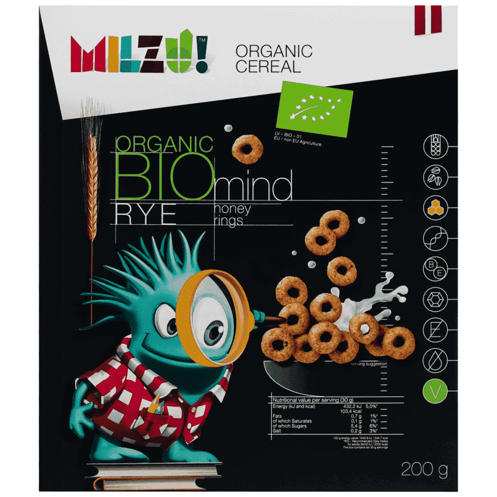 Milzu Δημητριακά Σίκαλης Με Μέλι Βιολογικά 200gr