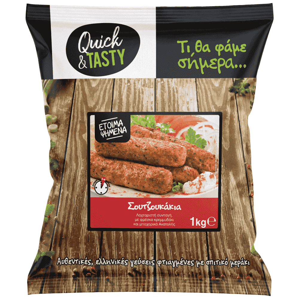 Quick & Tasty Σουτζουκάκια Έτοιμα Ψημένα Κατεψυγμένα 1Kg