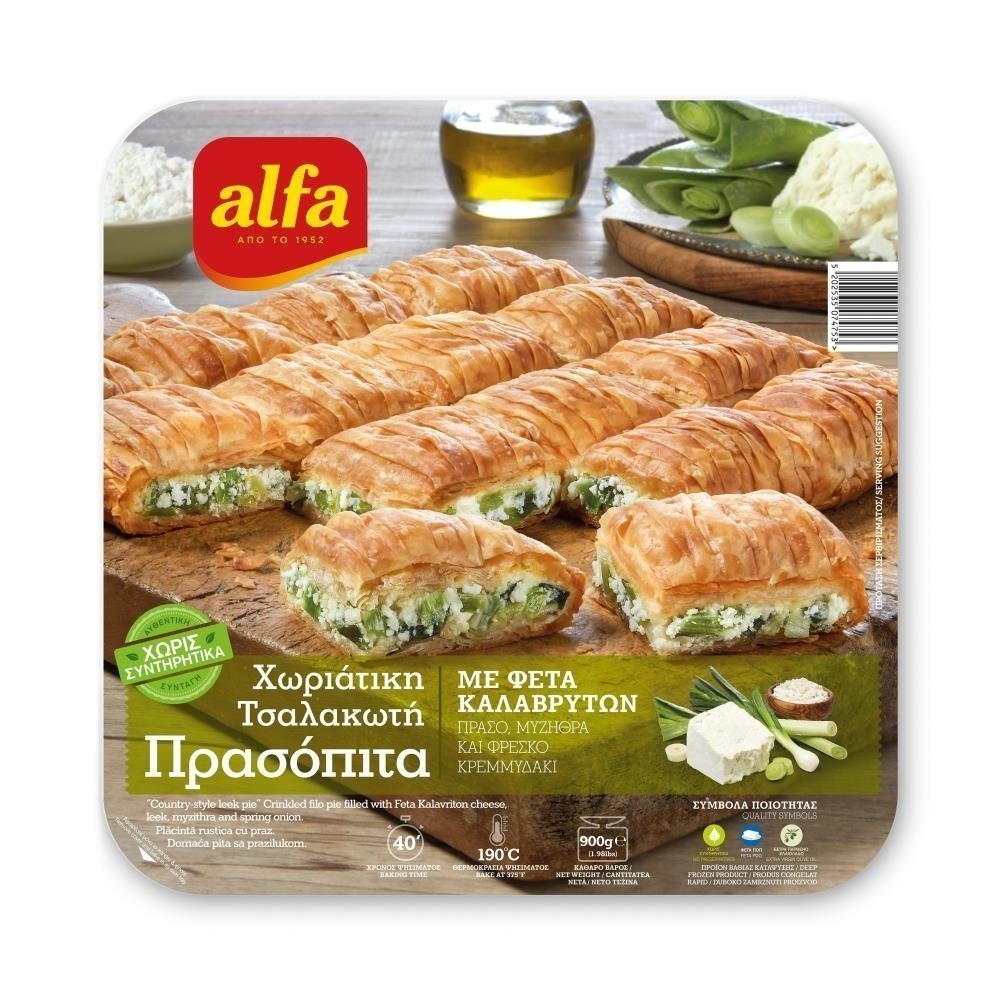 Alfa Χωριάτικη Πρασόπιτα Κατεψυγμένη 900gr