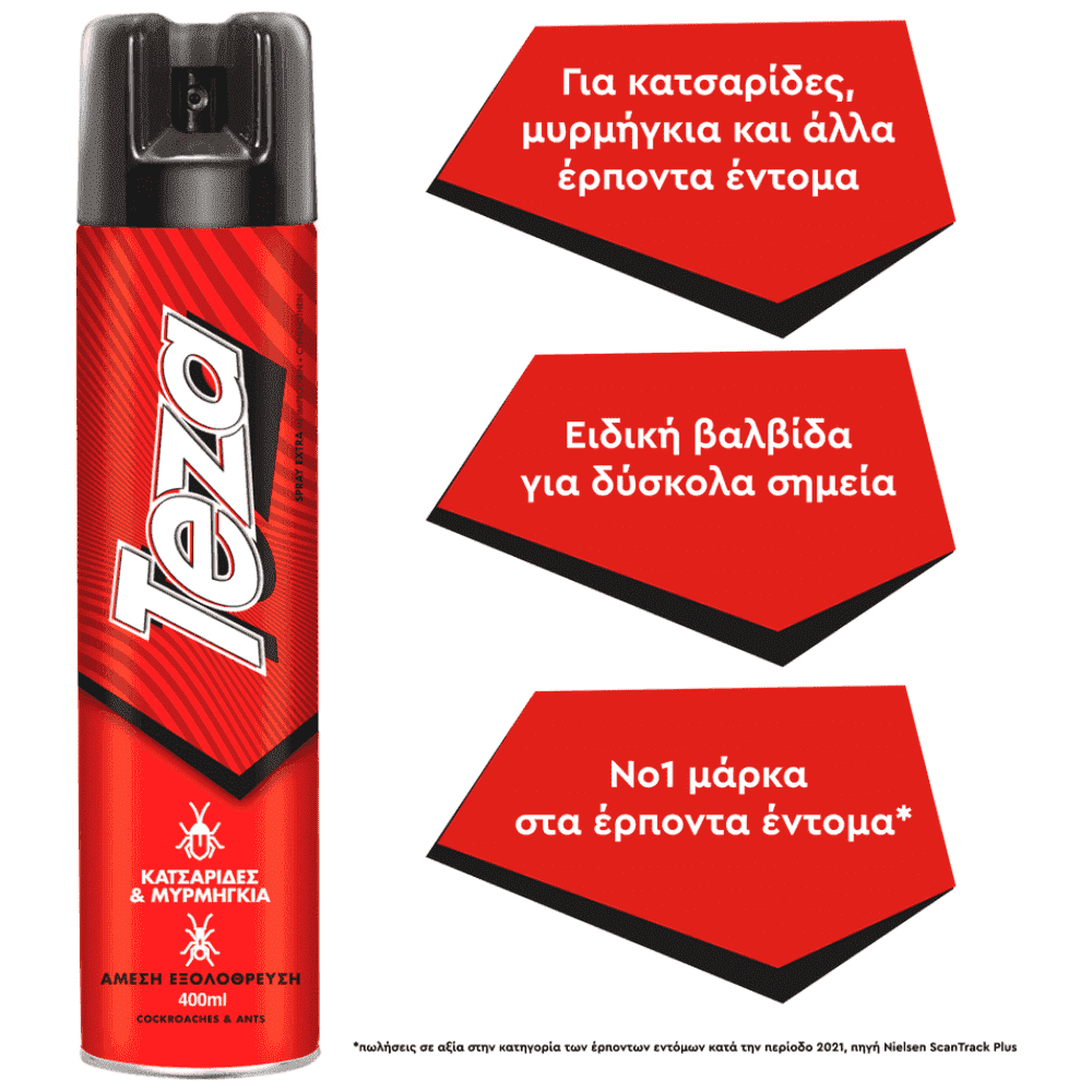 Teza Κατσαριδοκτόνο Spray Extra 400ml