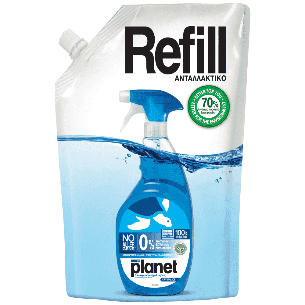 Planet Υγρό Tζαμιών Cryst. Ανταλλακτικό 750ml