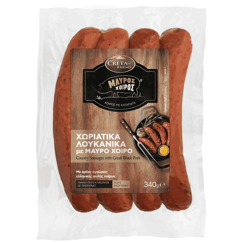 Creta Farms Χωριάτικα Λουκάνικα Μαύρου Χοίρου 340gr