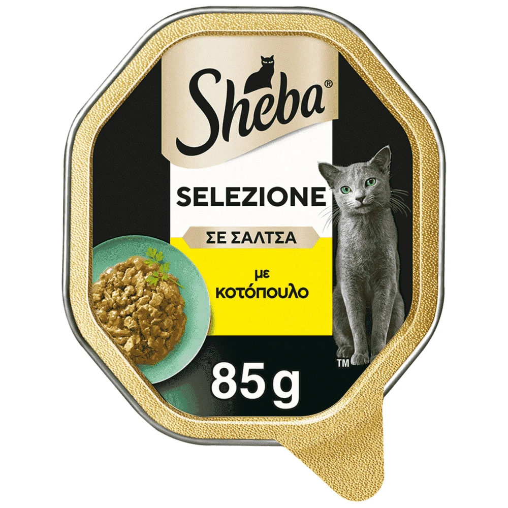 Sheba Δισκάκι Γάτας Σε Σάλτσα Με Κοτόπουλο 58gr