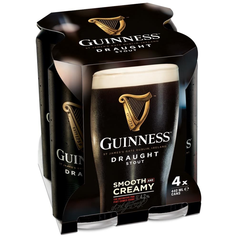 Guinness Μαύρη Μπίρα Κουτί 4x440ml