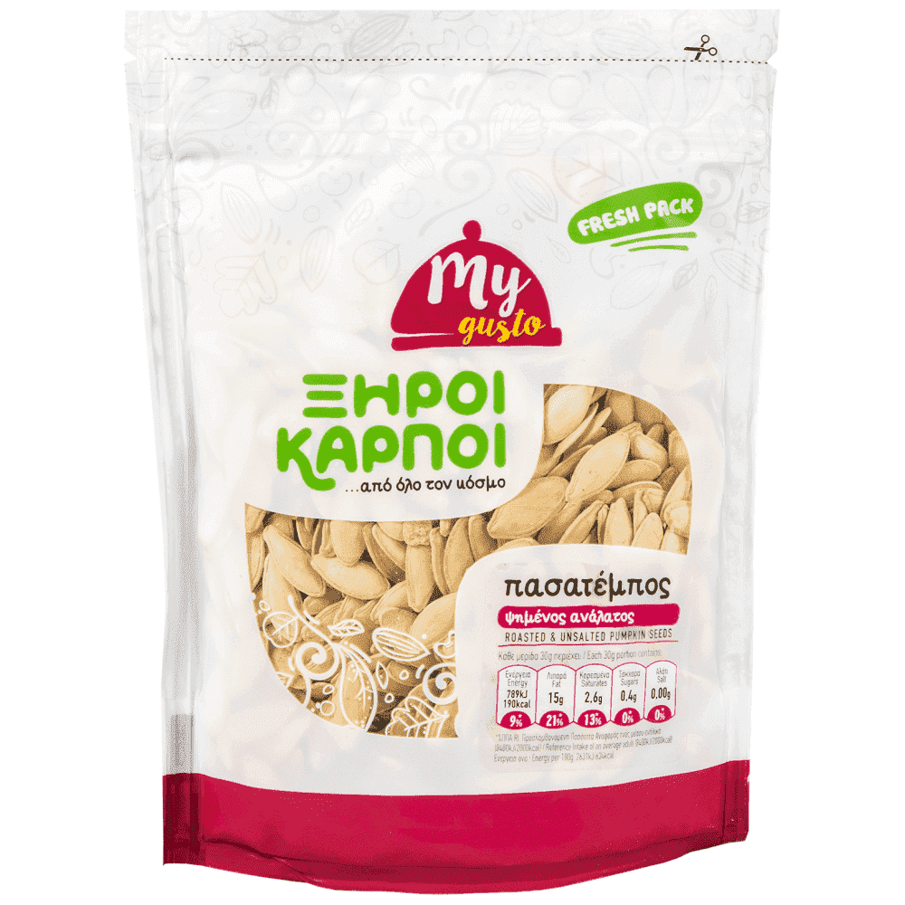 My Gusto Πασατέμπος Ψημένος Ανάλατος Εισαγωγής 150gr