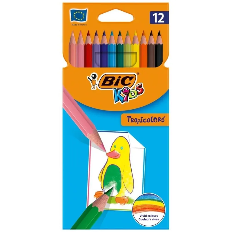BIC Kids Tropicolors Ξυλομπογιές 12τεμ