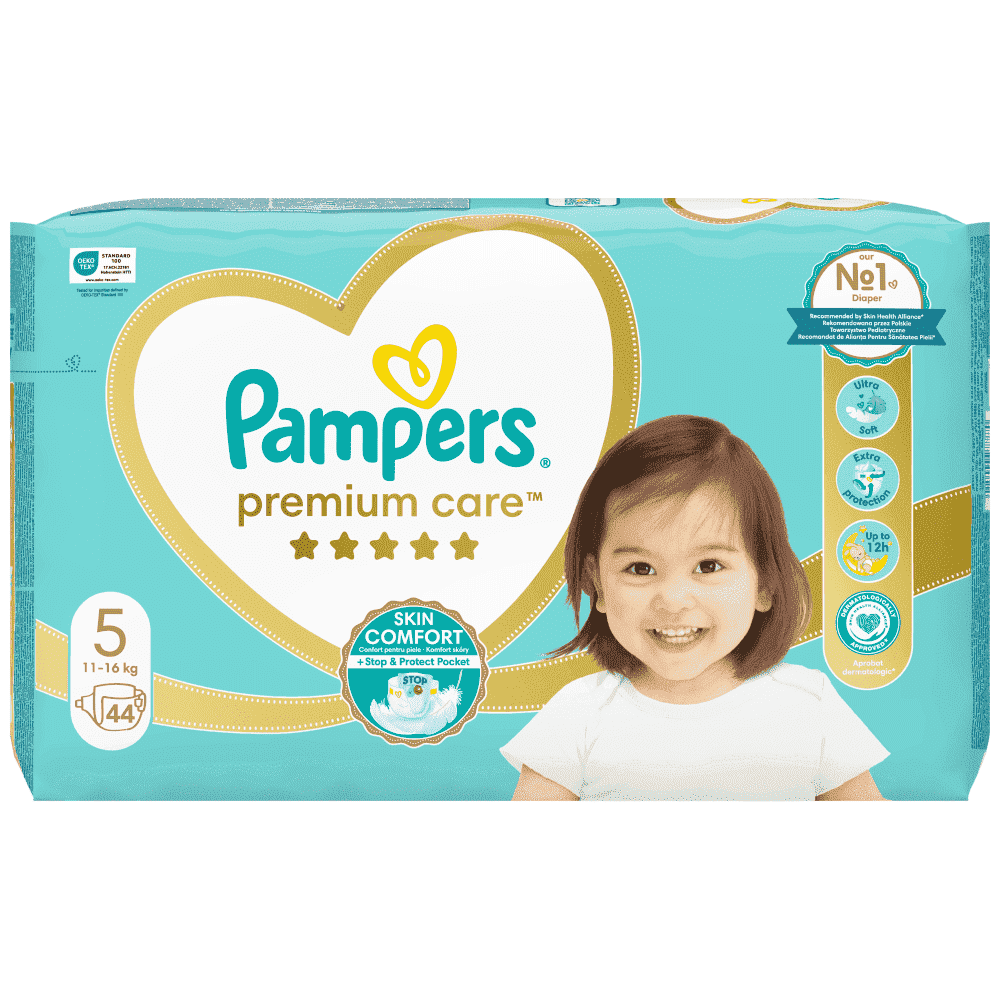 Pampers Πάνες Premium Care Jumbo Box (44τεμ) Νο5