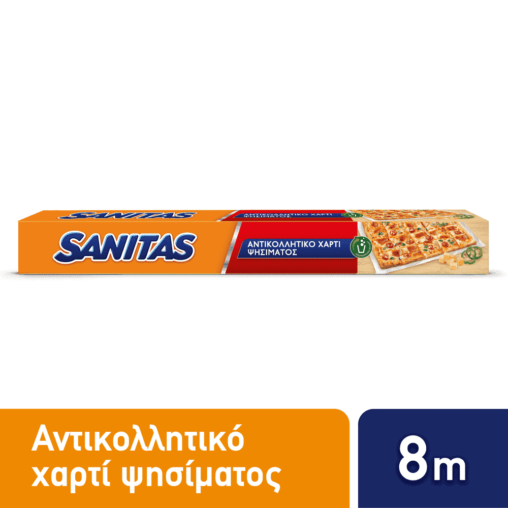 Sanitas Αντικολλητικό Χαρτί Ψησίματος 8m (3,04 τ.μ.)