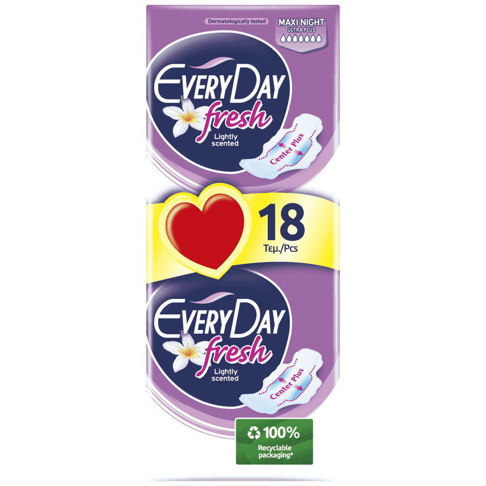 Everyday Σερβιέτες Fresh Ultra Plus Maxi Night 18τεμ