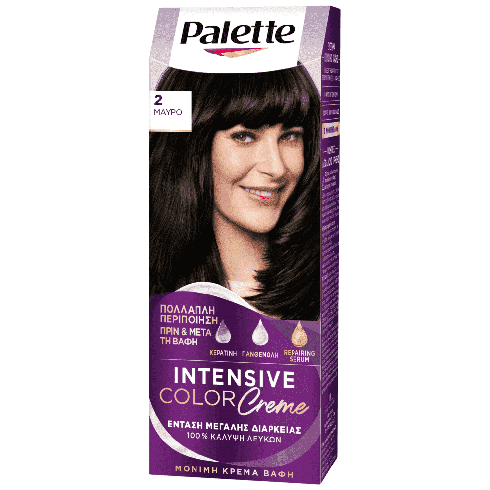 Palette Κρέμα Βαφή Μαλλιών Ν2 Μαύρο
