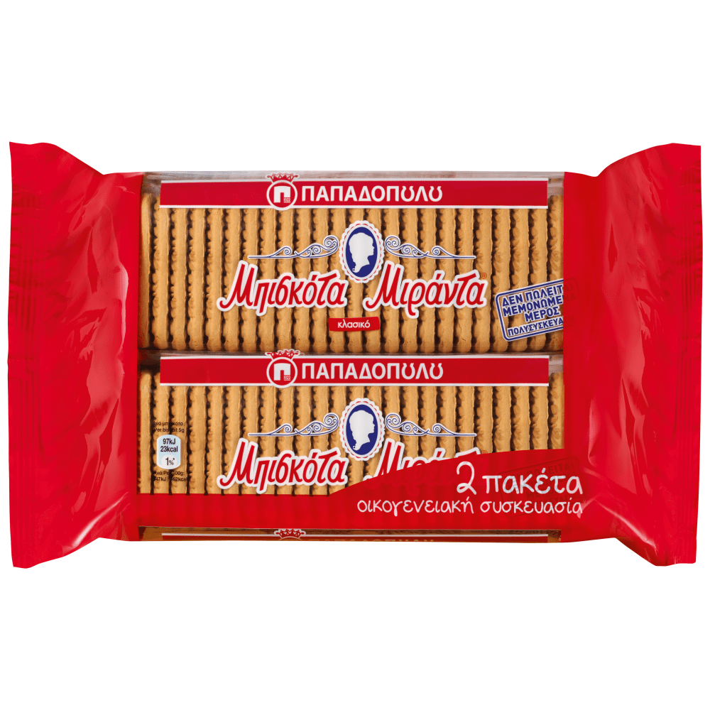 Παπαδοπούλου Μπισκότα Μιράντα 2x250gr